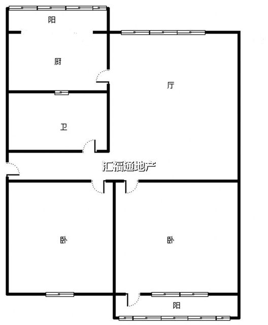 九四家属院2室1厅1卫户型图