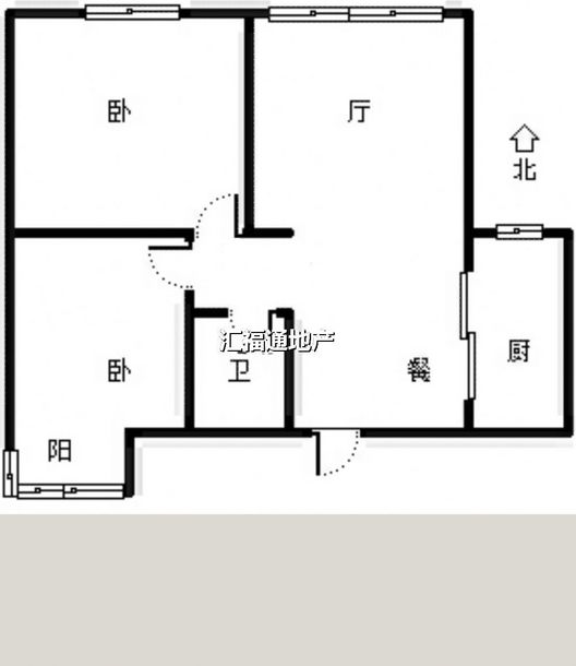 宏远宜居园2室2厅1卫户型图