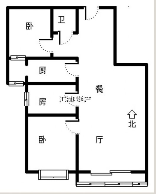 华融现代城3室2厅1卫户型图