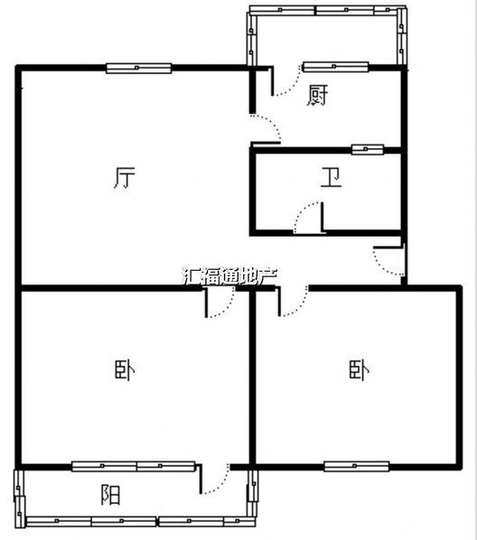 九四家属院2室1厅1卫户型图