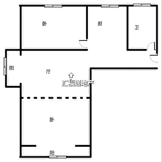 香邑溪谷一期2室2厅1卫户型图