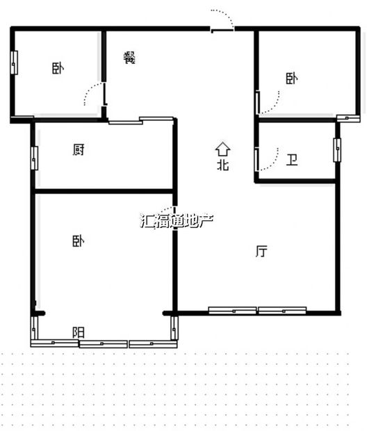 卓悦城北京未3室2厅1卫户型图