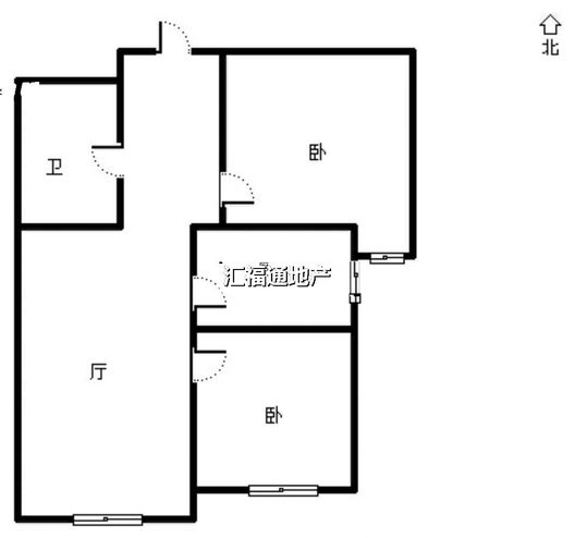 K2狮子城2室2厅1卫户型图