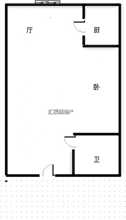 金竹花园1室1厅1卫户型图