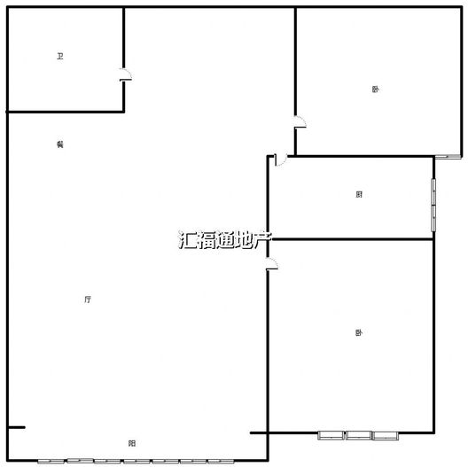 惠友康庭二期2室2厅1卫户型图