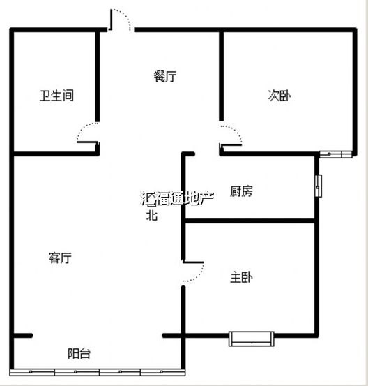 惠友康庭二期2室1厅1卫户型图