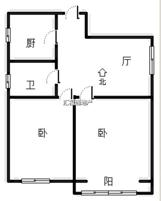 天保郦景2室1厅1卫户型图