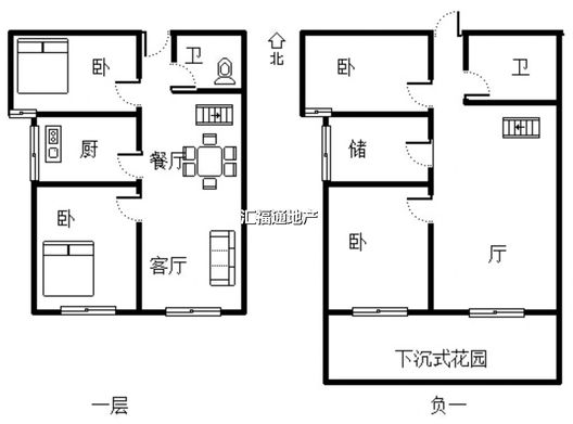 K2狮子城2室2厅2卫户型图