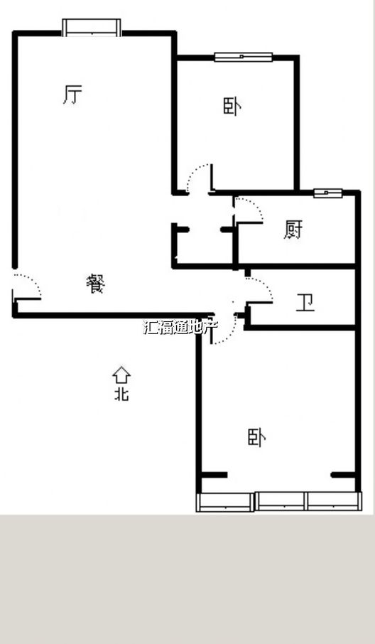 翡翠城（涿郡东区）2室2厅1卫户型图