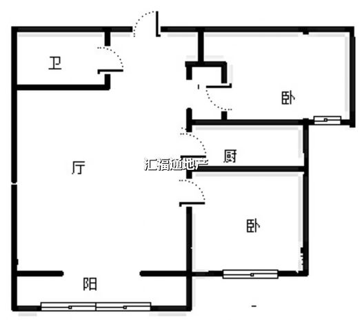 K2狮子城2室2厅1卫户型图