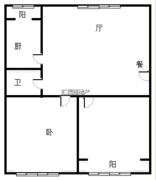 四中家属院2室1厅1卫户型图