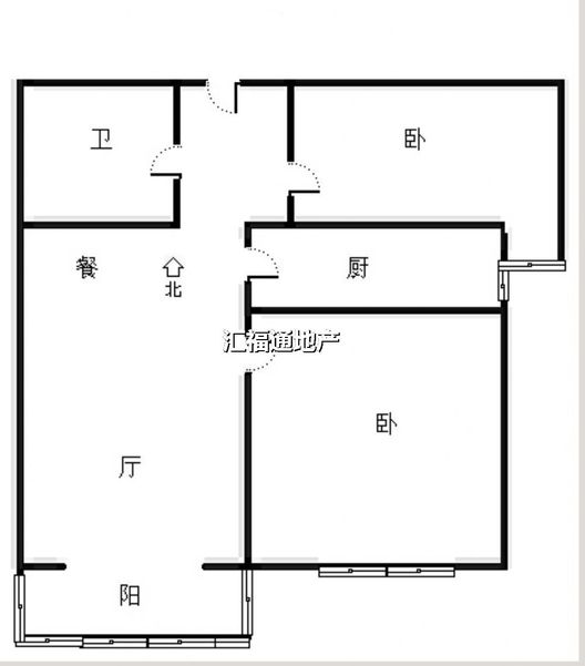 香邑溪谷上园2室2厅1卫户型图