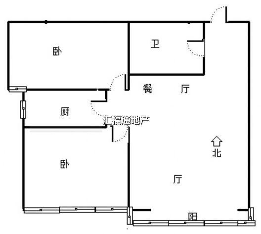 公园壹号2室2厅1卫户型图