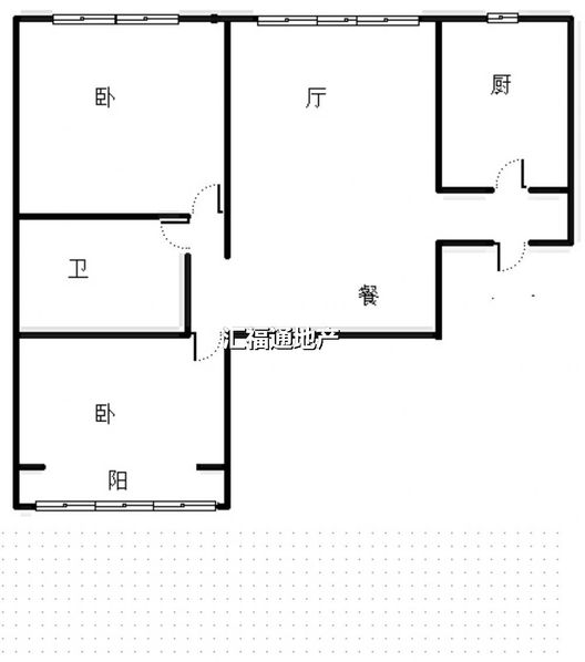 宏远景园2室2厅1卫户型图