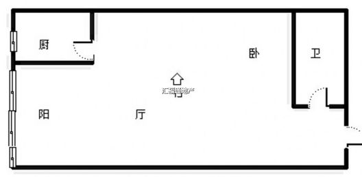 弘德缘（豪门庄园三期）1室1厅1卫户型图