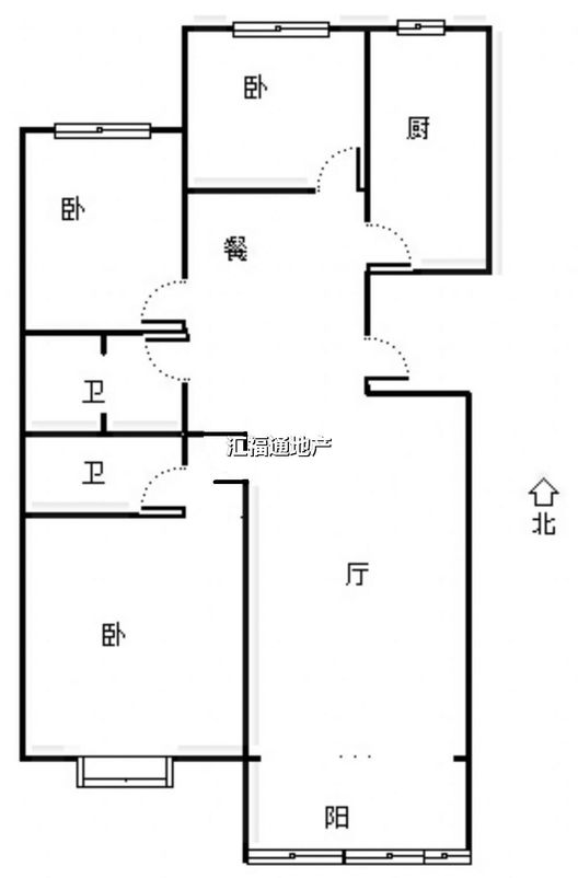 翡翠城（涿郡东区）3室2厅2卫户型图