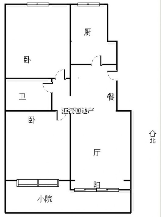 幸福嘉园2室2厅1卫户型图
