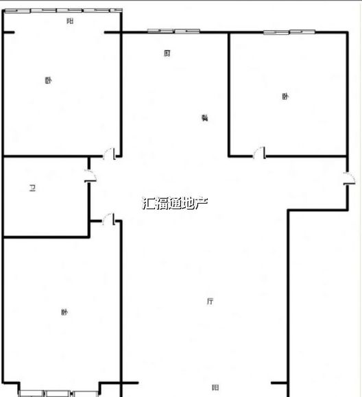 惠友万悦城3室2厅1卫户型图