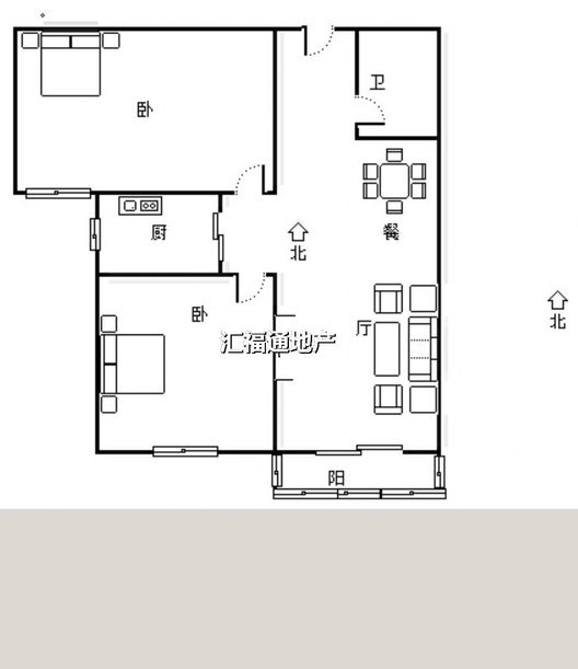 仁和小区2室2厅1卫户型图
