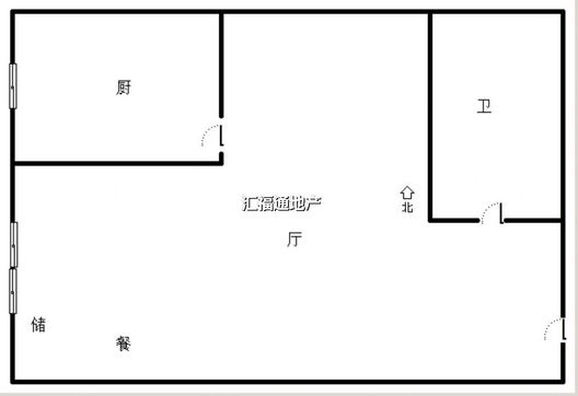 弘德缘（豪门庄园三期）1室1厅1卫户型图