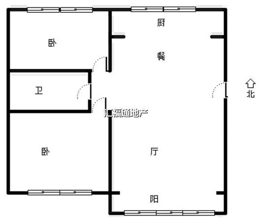 幸福小区2室2厅1卫户型图