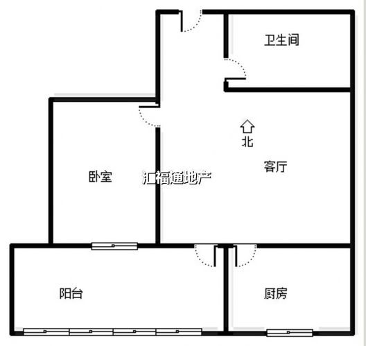 天保郦景1室1厅1卫户型图