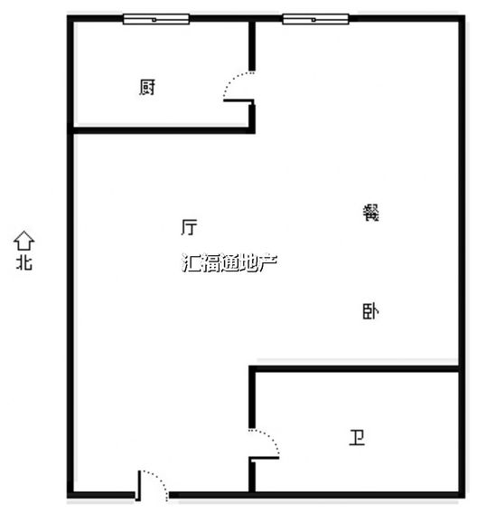 惠友旺角1室1厅1卫户型图