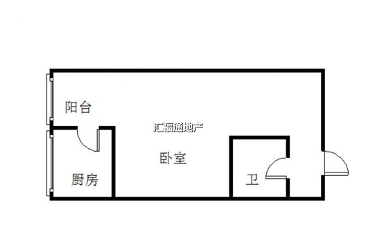 惠友钻石广场（AB座）1室0厅1卫户型图