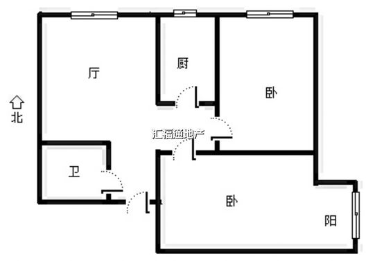 北新家园（锦绣范阳）2室2厅1卫户型图