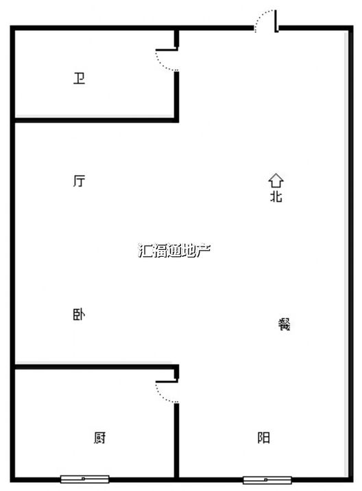 名流美域1室1厅1卫户型图