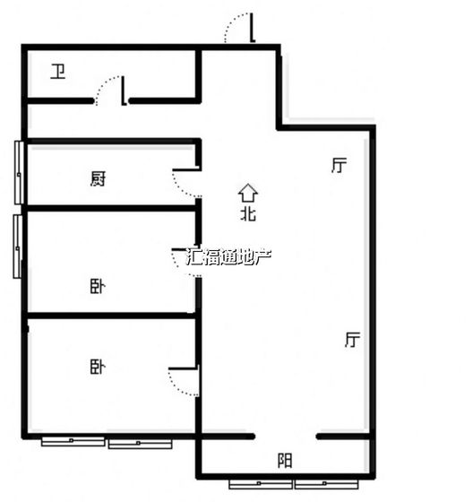 东林家园2室1厅1卫户型图