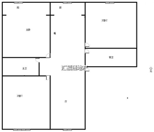 绿茵家园3室2厅2卫户型图