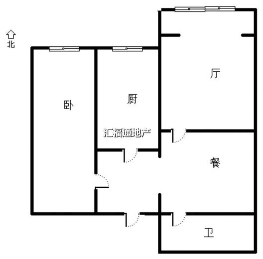 新府百合2室1厅1卫户型图