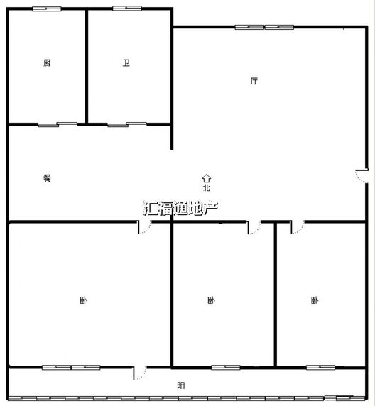 物资局小区3室2厅1卫户型图