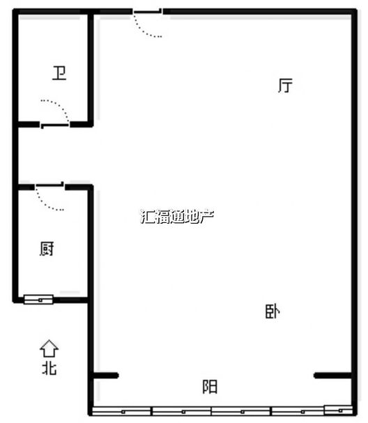 金阳瑞景1室1厅1卫户型图