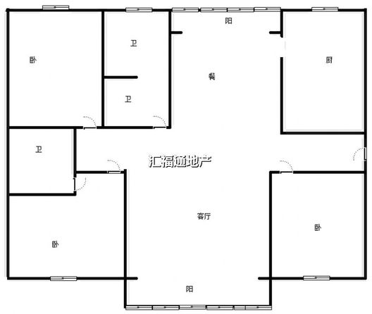 军欣家园3室2厅2卫户型图