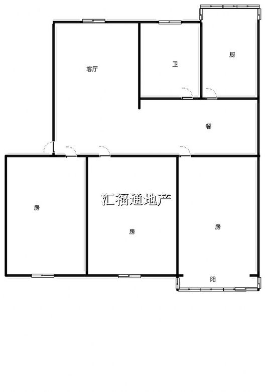 烟草小区3室2厅1卫户型图
