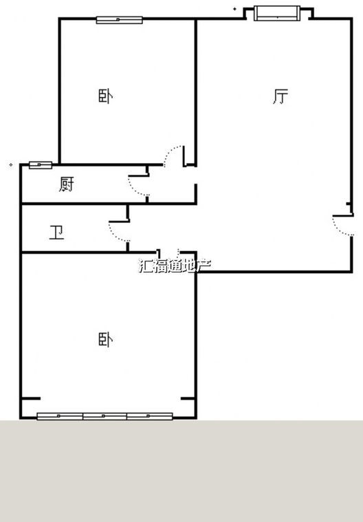翡翠城（涿郡东区）2室1厅1卫户型图