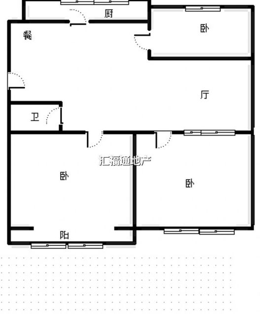 蓝天网架厂小区3室1厅1卫户型图