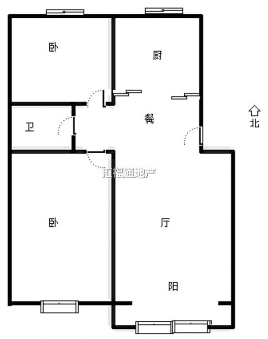 幸福嘉园2室1厅1卫户型图