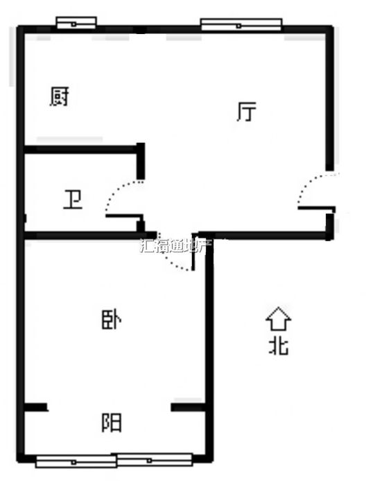 三五四三社区居民委员会1室1厅1卫户型图