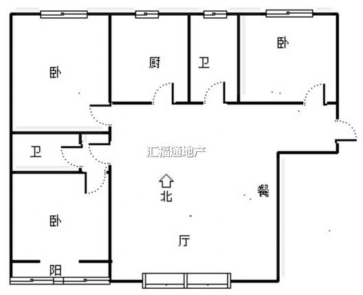 军怡公馆（北京公馆）3室2厅2卫户型图