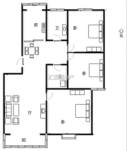 同善园小区3室2厅2卫户型图