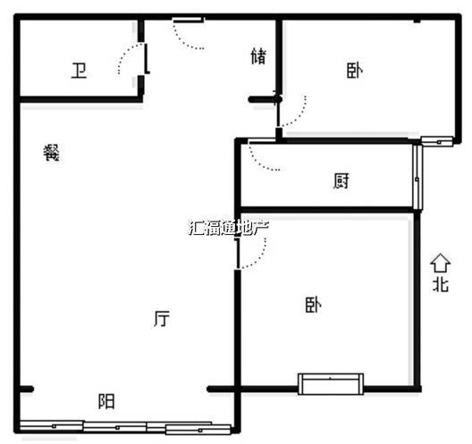 金阳瑞景2室1厅1卫户型图