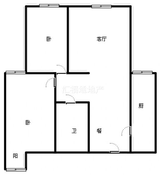 宏远景园2室2厅1卫户型图