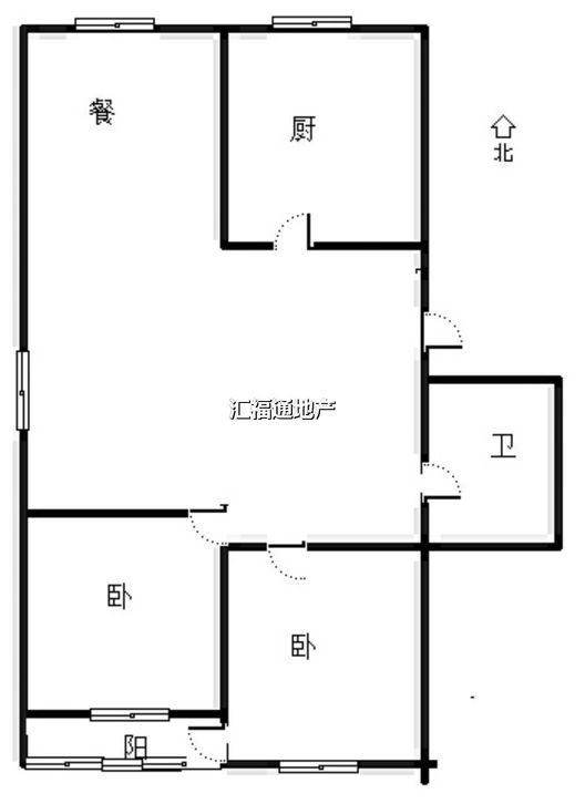 乐亨小区2室1厅1卫户型图