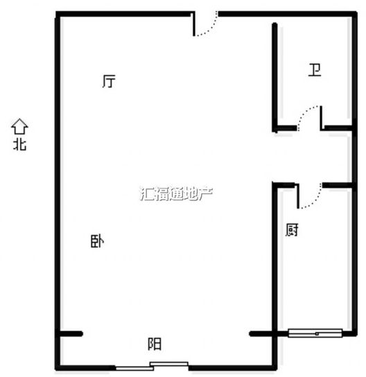 金阳瑞景1室1厅1卫户型图