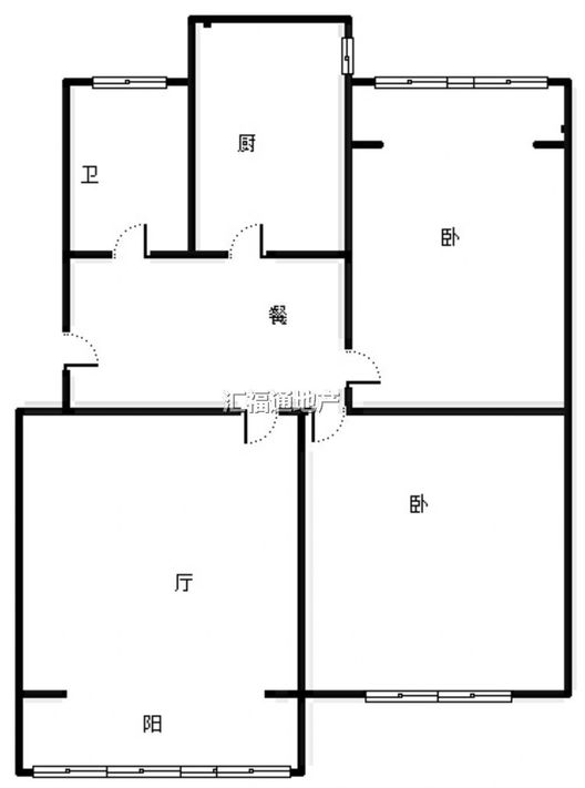 老交通局小区2室2厅1卫户型图