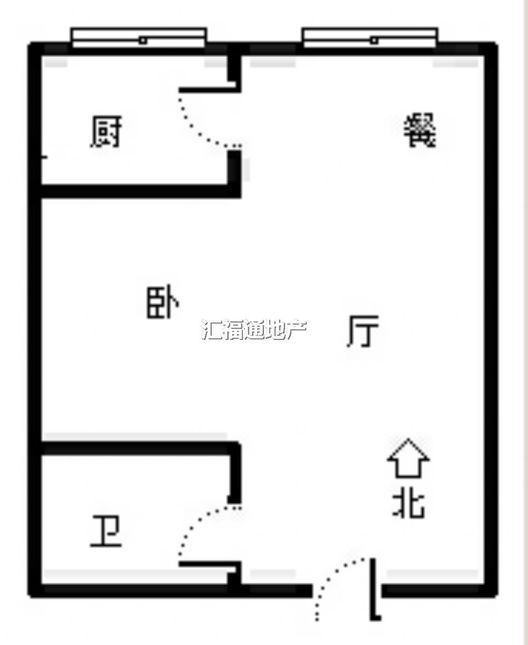 名流美域1室1厅1卫户型图