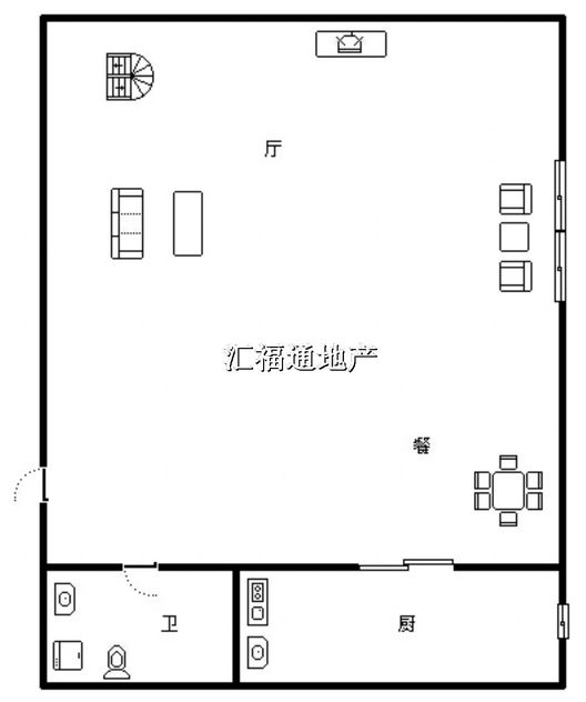 金街公寓3室2厅2卫户型图
